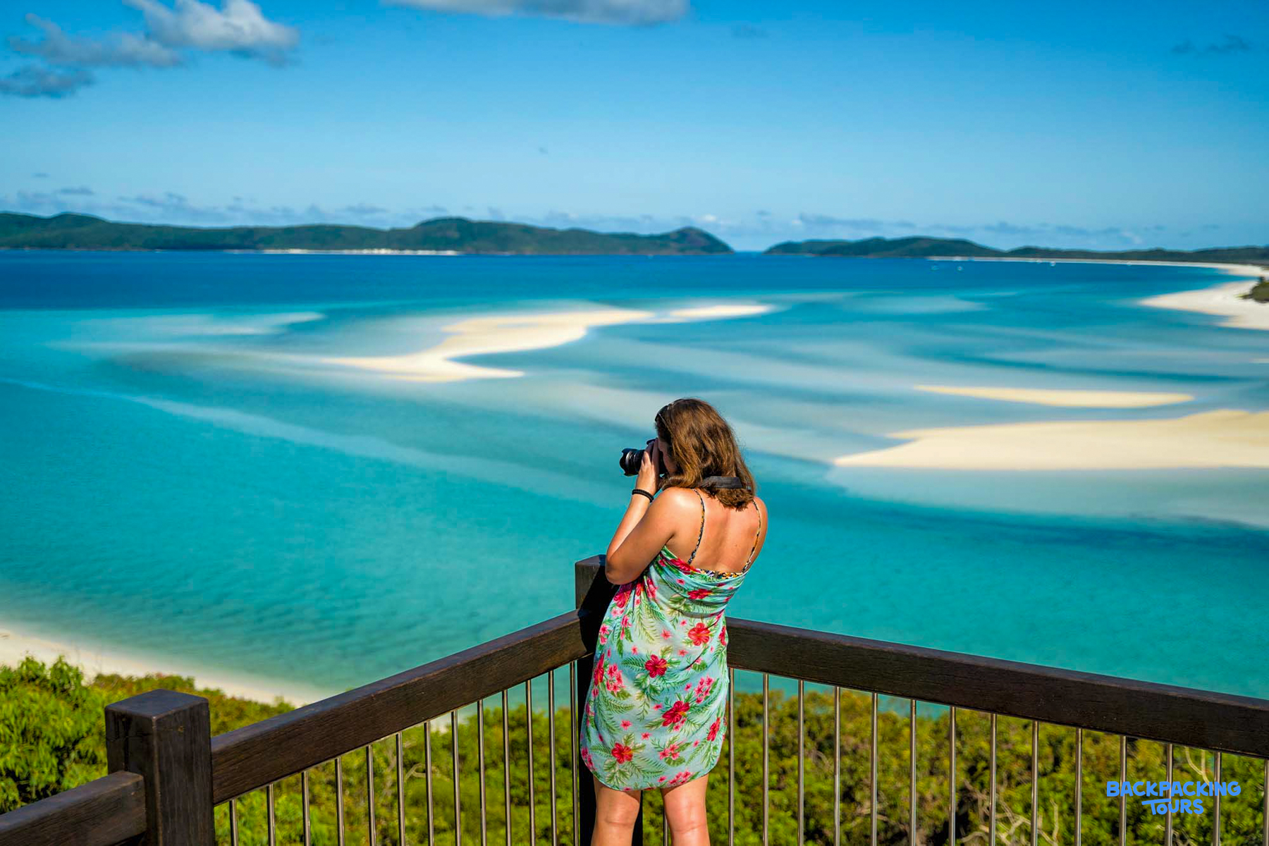 Capturing the breathtaking swirling sands and turquoise waters of Whitehaven Beach in the Whitsundays.