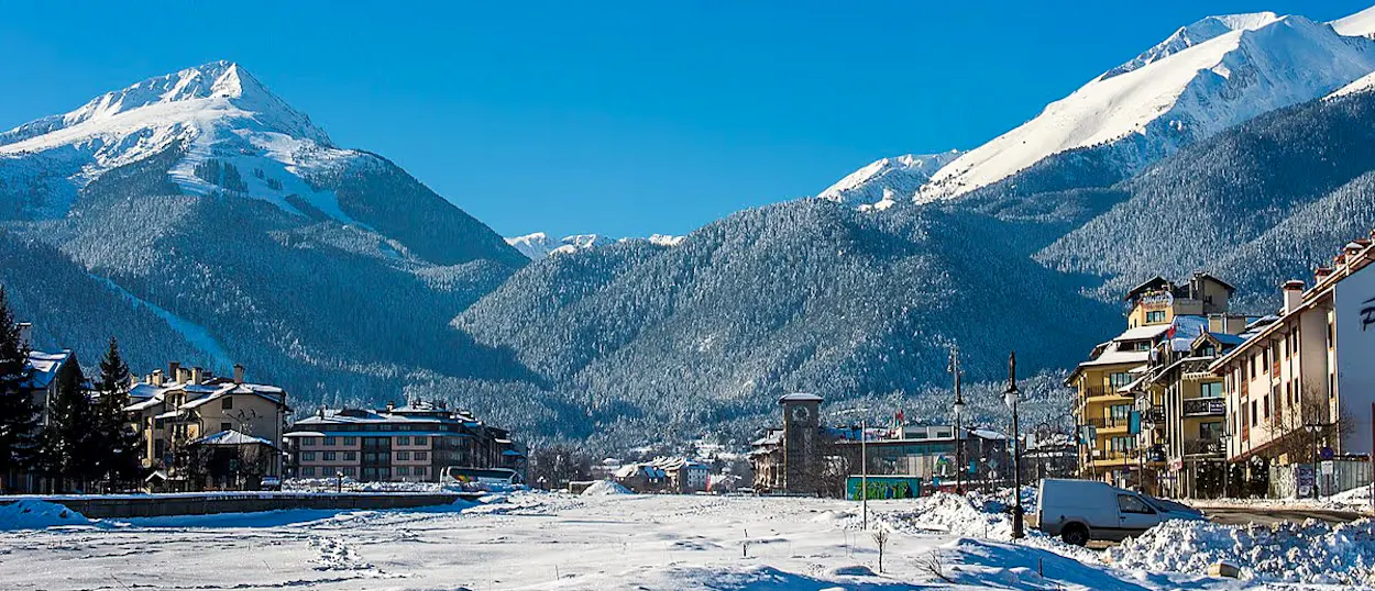 Snowy mountain village of Bansko, the group's ski resort base