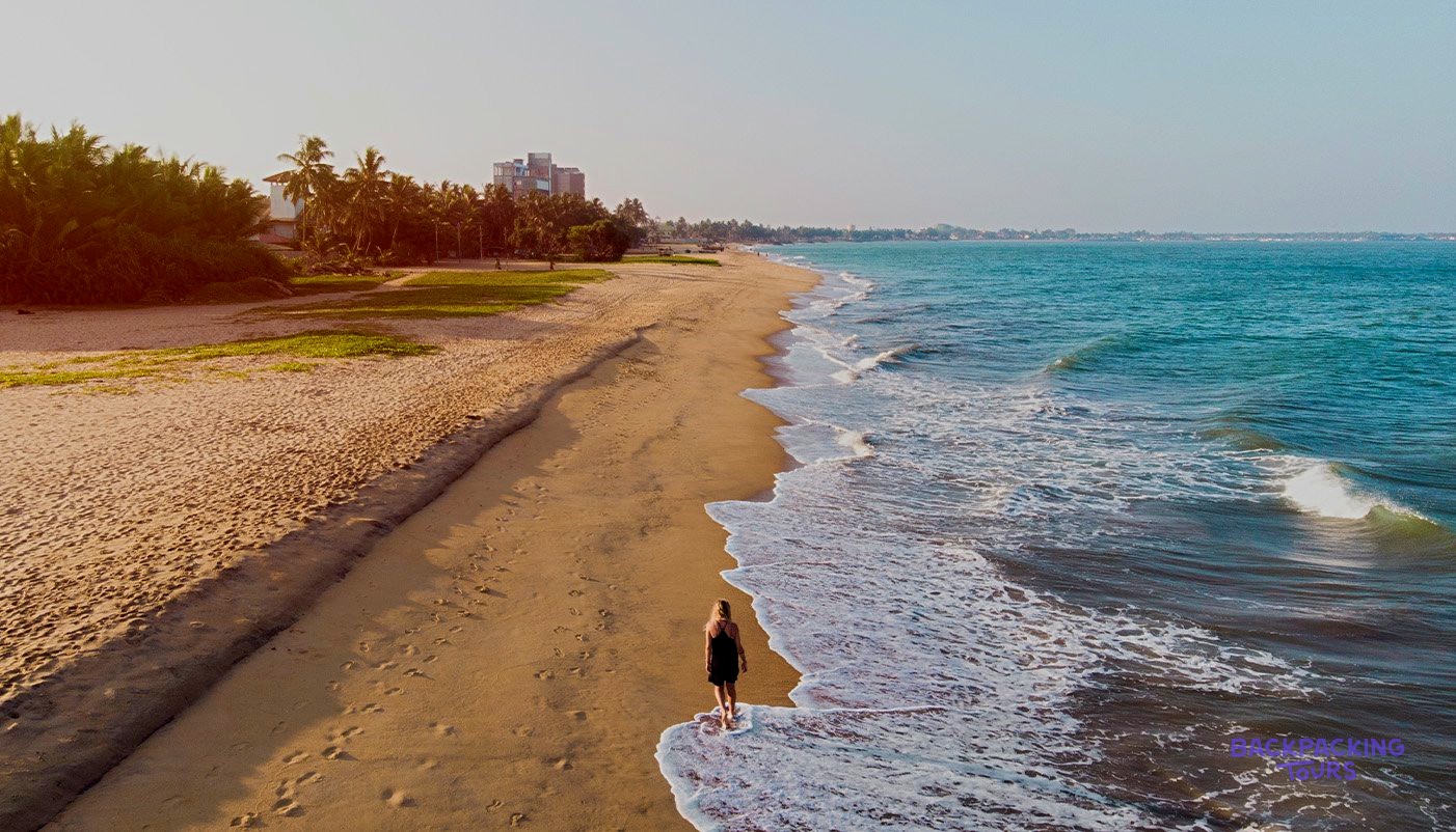 Negombo beach on Sri Lanka's west coast